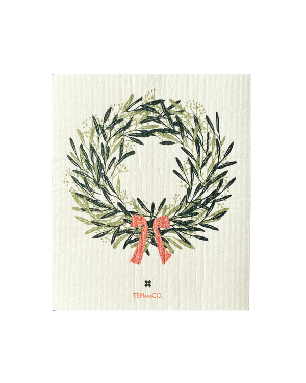 Rosemary Wreath Sponge Cloth | Miller Box Co.