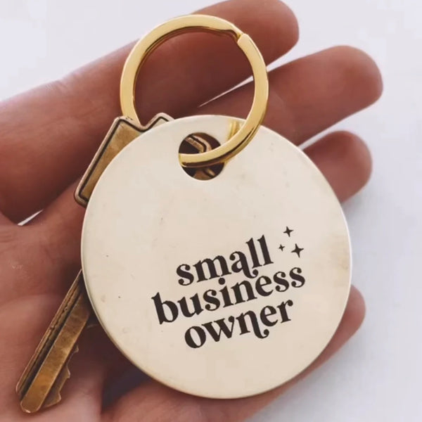 Small Business Owner Brass Keychain | Miller Box Co.