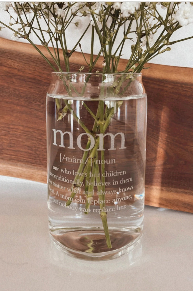 Mom Definition Beer Can Glass | Miller Box Co.